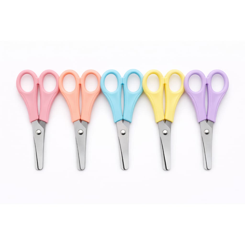 Tesoura Escolar Leo&leo Pastel 13cm Ponta Redonda
