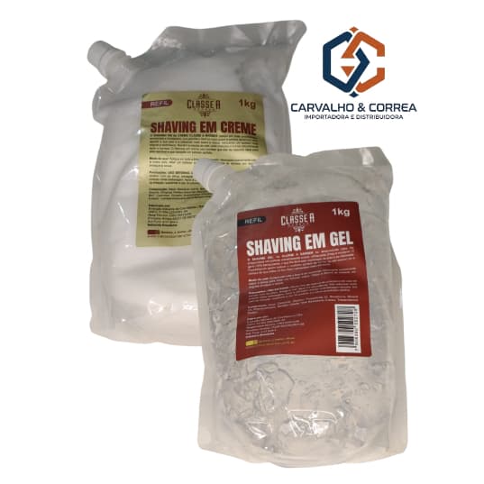 Shaving Gel ou Creme para Barbear Classe A Barber Refil 1kg Profissional