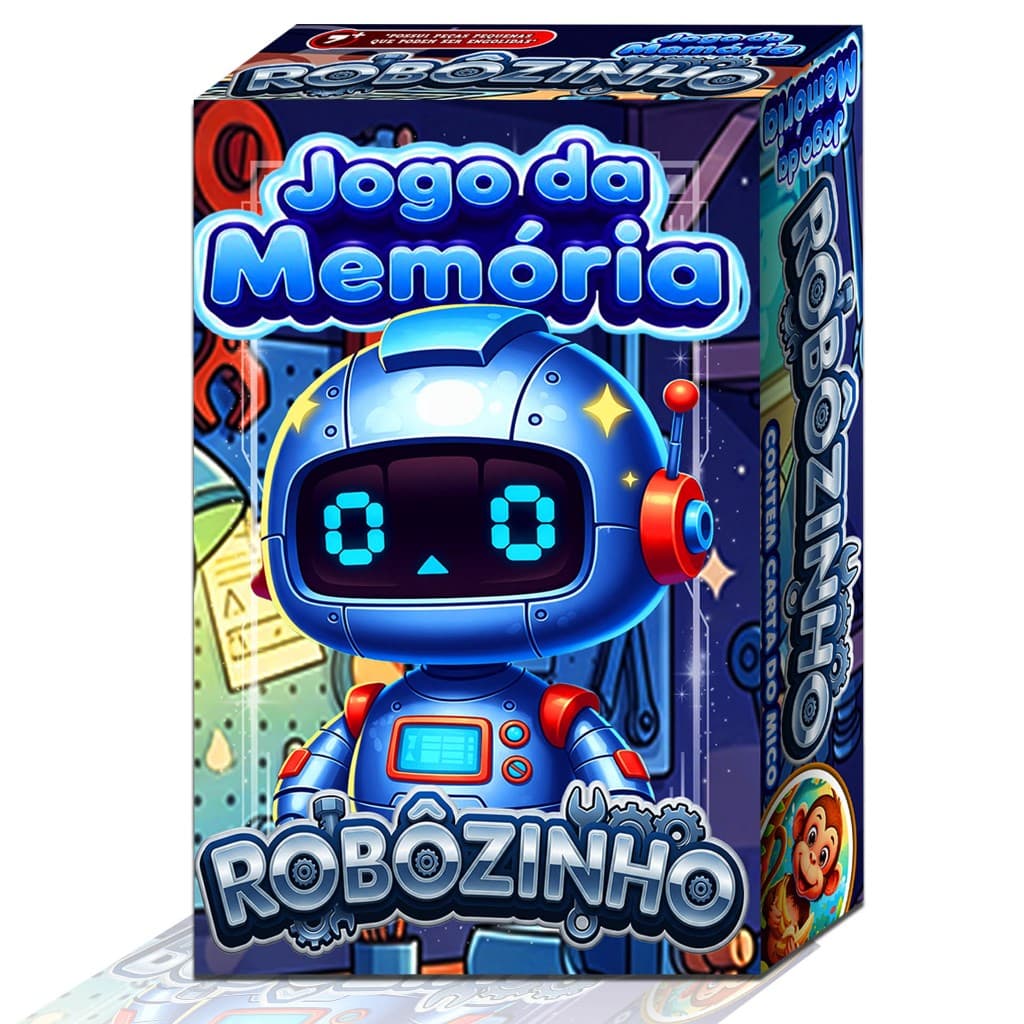 Jogo da Memória de Robozinhos 60 Cartas Divertidas e Coloridas Ideal para Crianças e Toda a Família