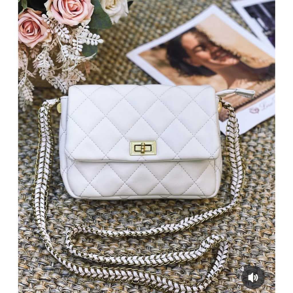 Bolsa Feminina Matelassê Luxo com Corrente Dourada – Transversal e Ombro | Estilo Premium