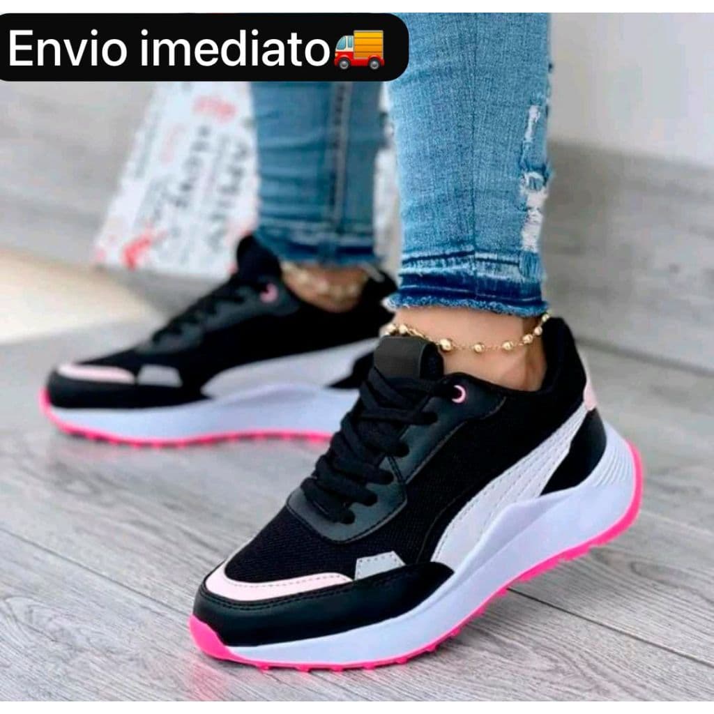 Tênis Feminino Casual Esportivo Confortável Leve Academia Caminhada