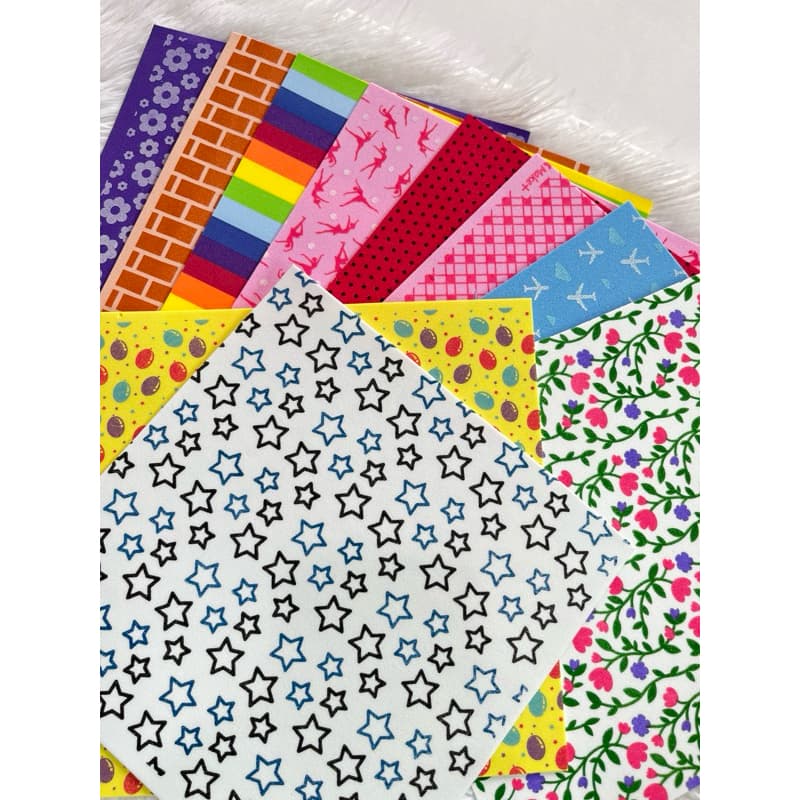 Kit EVA Estampado 20x20 Cores Sortidas Artesanato Scrapbook 10 Unidades