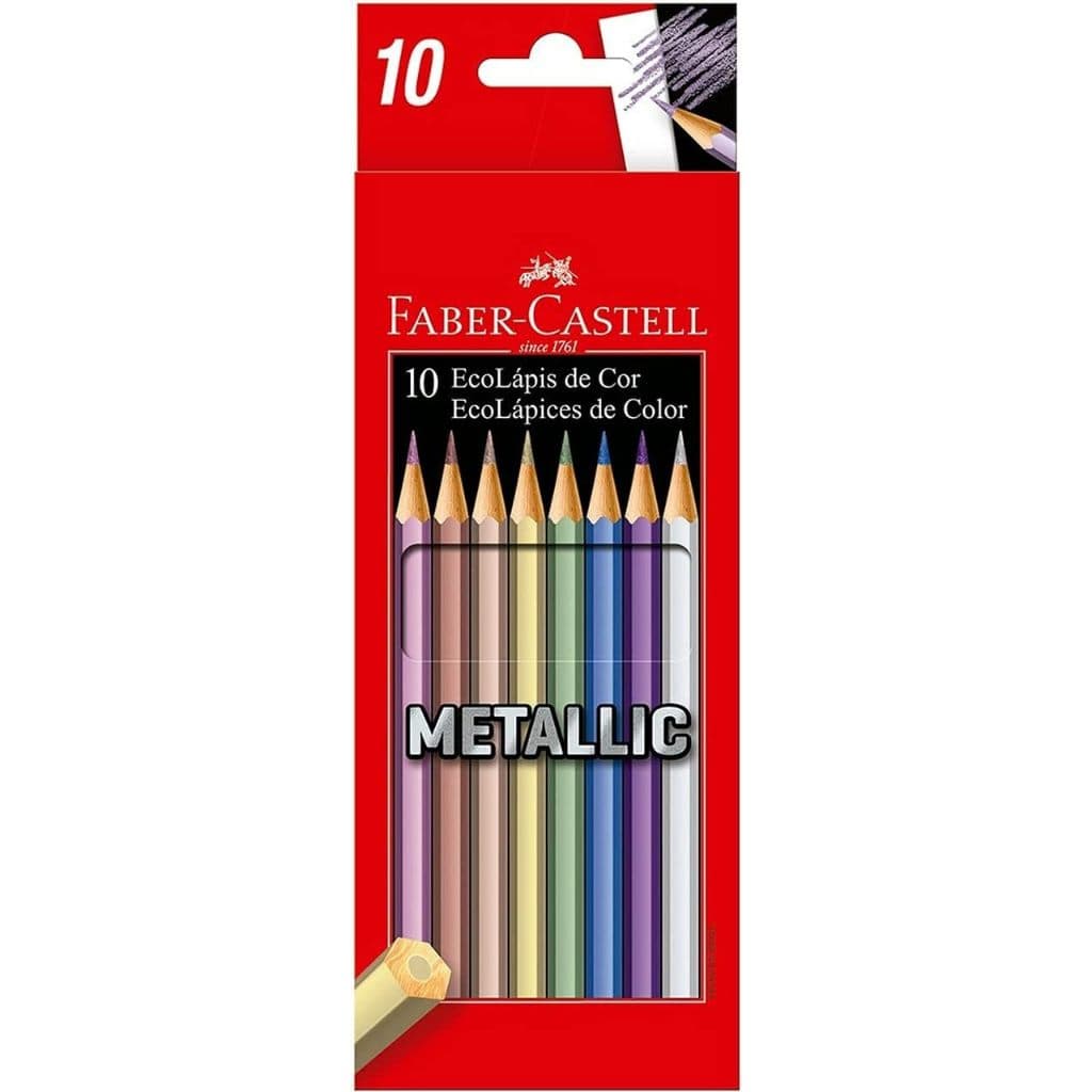 Lápis de Cor Metallic 10 Cores, Faber-Castell