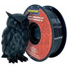 Filamento PETG 1kg 1,75mm PRETO, MASTERPRINT para Impressora 3D – Alta Resistência, Brilho