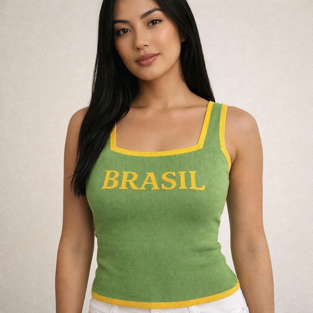 Blusa Regata Cropped Modal Top Brasil Blogueira