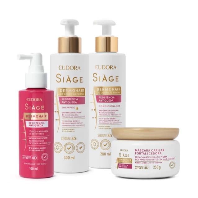 Siàge Antiqueda Shampoo + Condicionador + Máscara Capilar + Tõnico Capilar Eudora