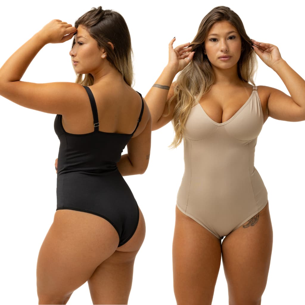 Body Segunda Pele Suplex Feminino Alça grossa Sustentação Modelador Liquida 9.9