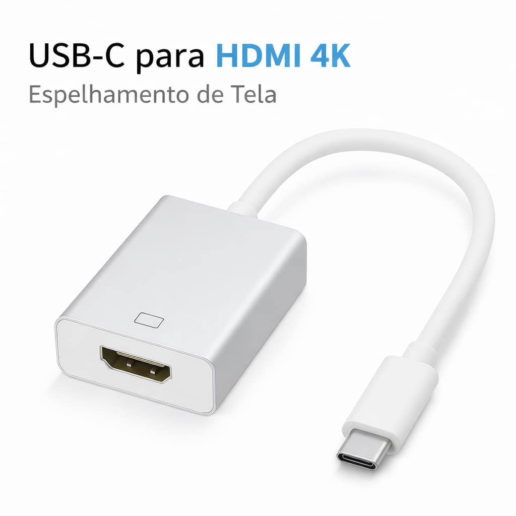 Cabo Adaptador Usb Tipo-c Hd Vídeo Fêmea 4k