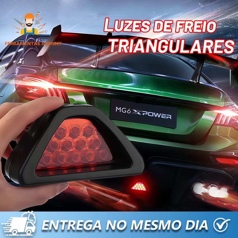 Luz Freio Universal Strobo Flash Anti Colisão,Brake Light Triangular modelo 12v