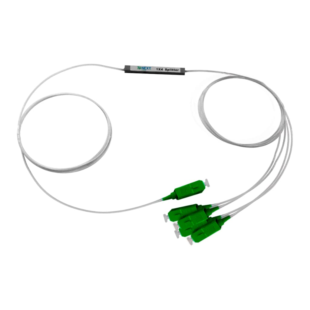 Splitter 1x4 Fibra Óptica APC Color
