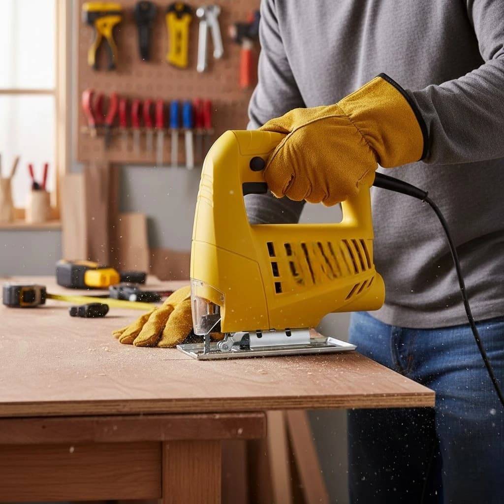 Serra Tico-Tico Elétrica Corte Madeira Ferramenta Maquina Equipamento Amarelo  Ferro Tábua