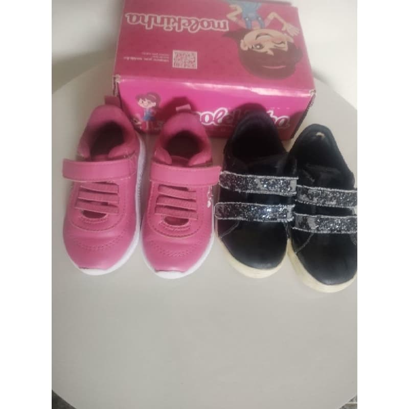 Lotinho sapato infantil menina tênis calce fácil sapato infantil com velcro