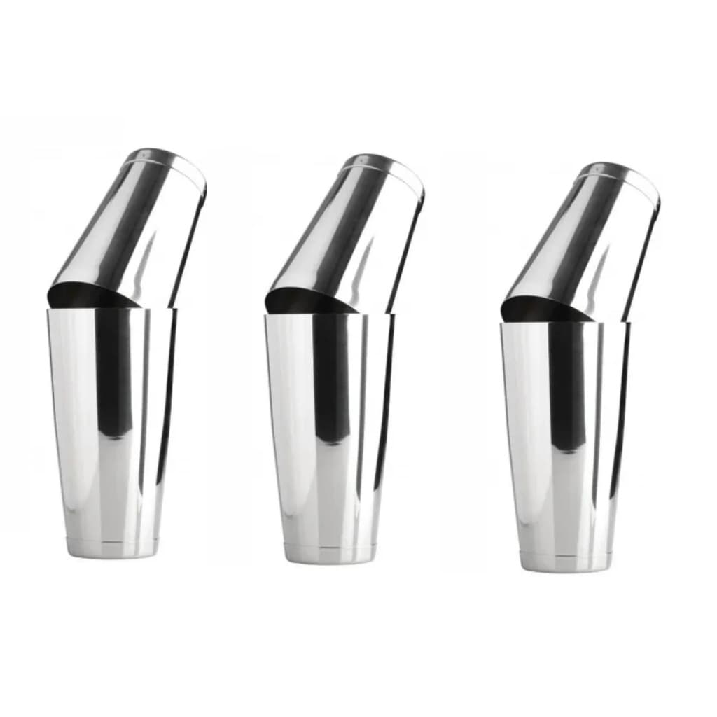 KIT 3 COQUETELEIRA PROFISSIONAL 800 ML 2 COPOS INOX REFORÇADA, BARMAN FESTA COQUETEL BATIDA BATEDOR CAIPINRINHA BEBIDA