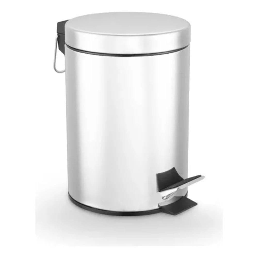 Lixeira Inox 3L 5L 12L Banheiro Cozinha Escritório Pedal e Balde Interno Removível 2 Modelos