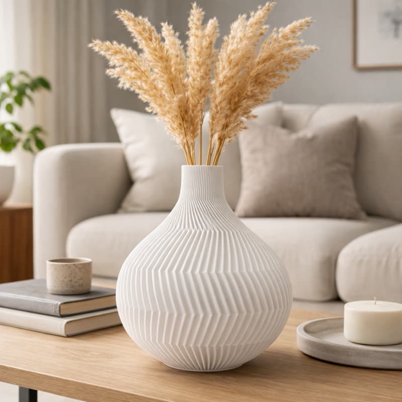 Vaso Decorativo 3D Moderno | Design Geométrico Minimalista | Decoração Sala, Quarto e Escritório