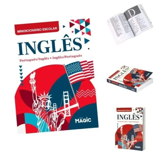 Minidicionário Dicionário Escolar De Inglês Lingua Inglesa Magic Atualizado
