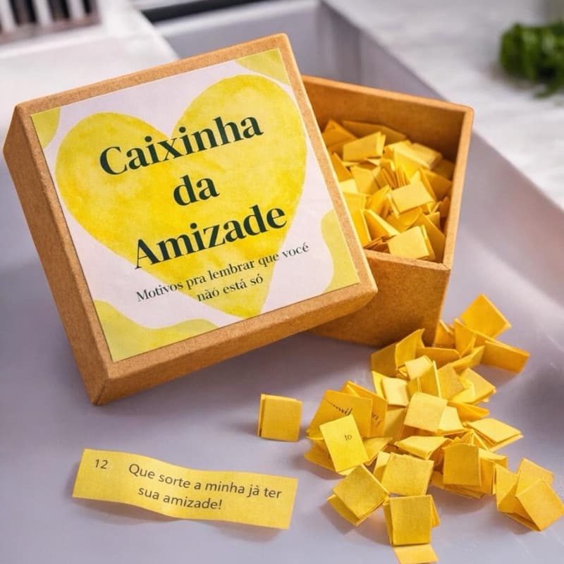 💛 Caixinha da Amizade – 100 Motivos Para Lembrar Que Você Não Está Só