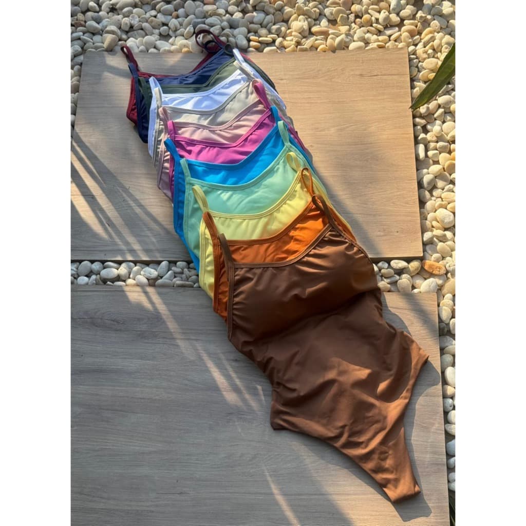 Body Maiô Confortável Estiloso Moda Praia e Casual Versatil Poliamida Fio Duplo