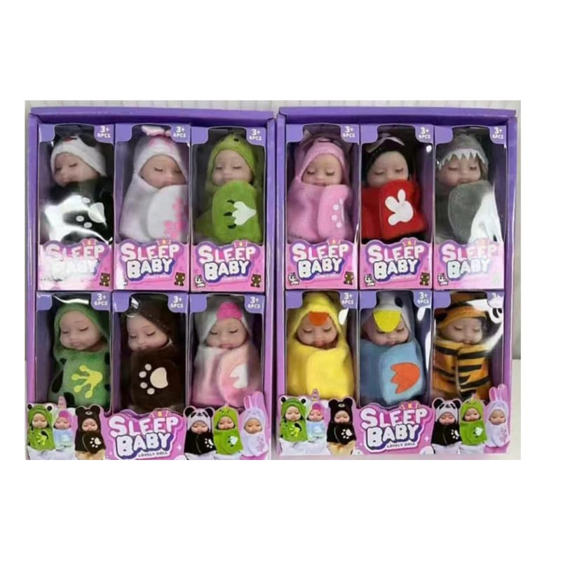 Bonecas Bebê Mini 12cm Dormindo com Olhos Fechados - Brinquedo Infantil Fofo Presente