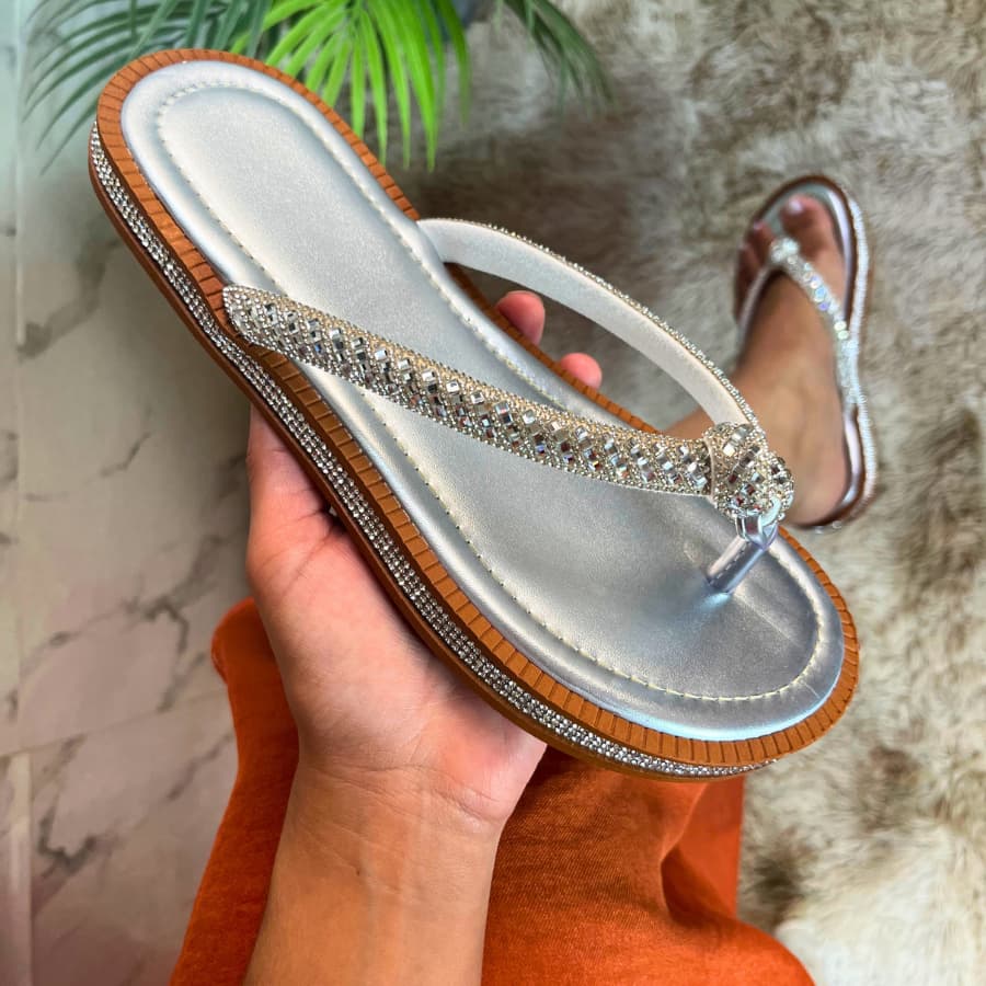 Papete Chinelo Nó Sandália Feminina Flatform Strass Tratorada Plataforma Papete Birken Rasteira