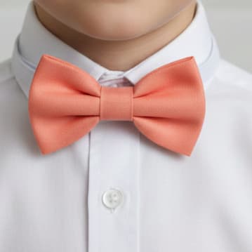 Gravata Borboleta Coral Salmão Adulto e Infantil Para Pajens e Padrinhos de Casamento e Eventos