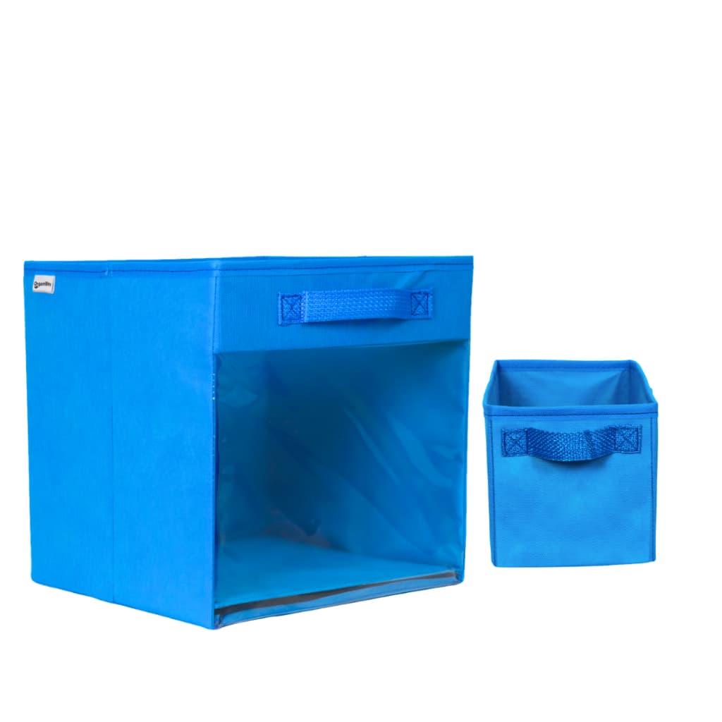 Kit 2 Caixa Organizadora - 28x30x28  E 14X15X28 - Com Visor E Alça
