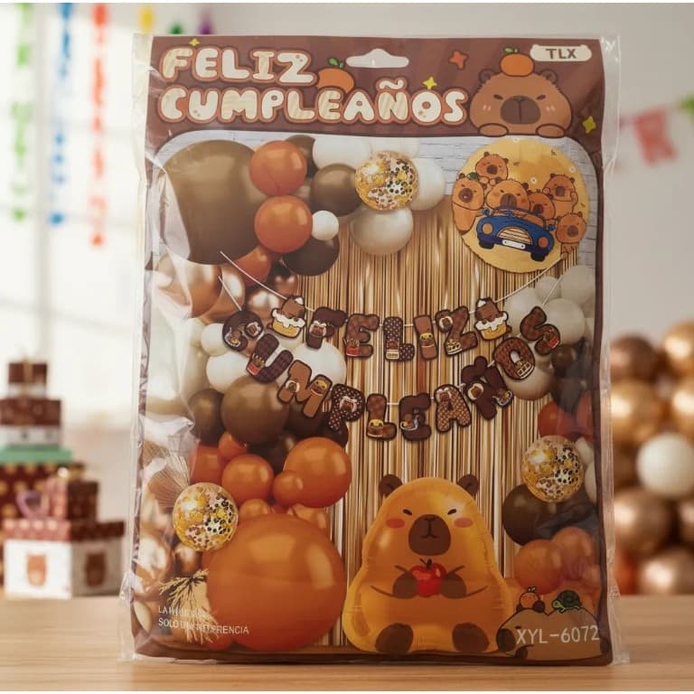 Kit Decoração Festa De Aniversário Capivara - 61 Itens Festa