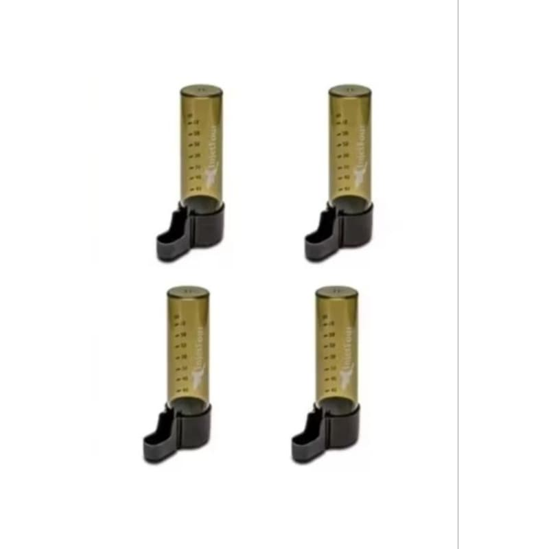 4 Bebedouro fume âmbar para pássaros 50ml Malha Larga