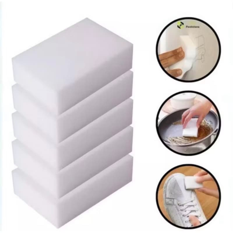 Esponjas Mágica Branca Tira Manchas Riscos Max Clean Clink Multiuso