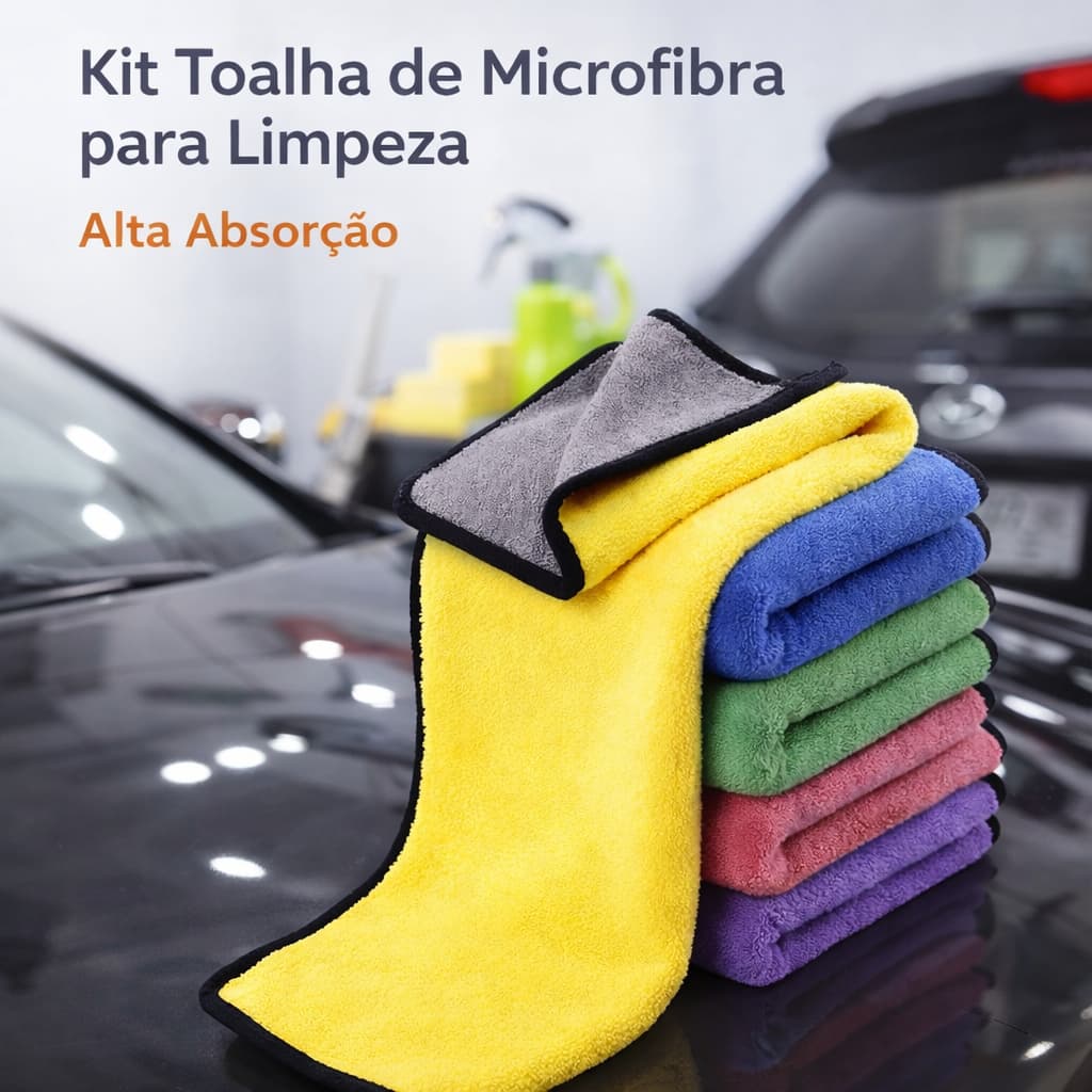 Toalha Pano Limpeza 30x40 2 Lados Limpar Carros sem Arranhar Multiuso De Microfibra Macia 1/2/3/6/12 unidades
