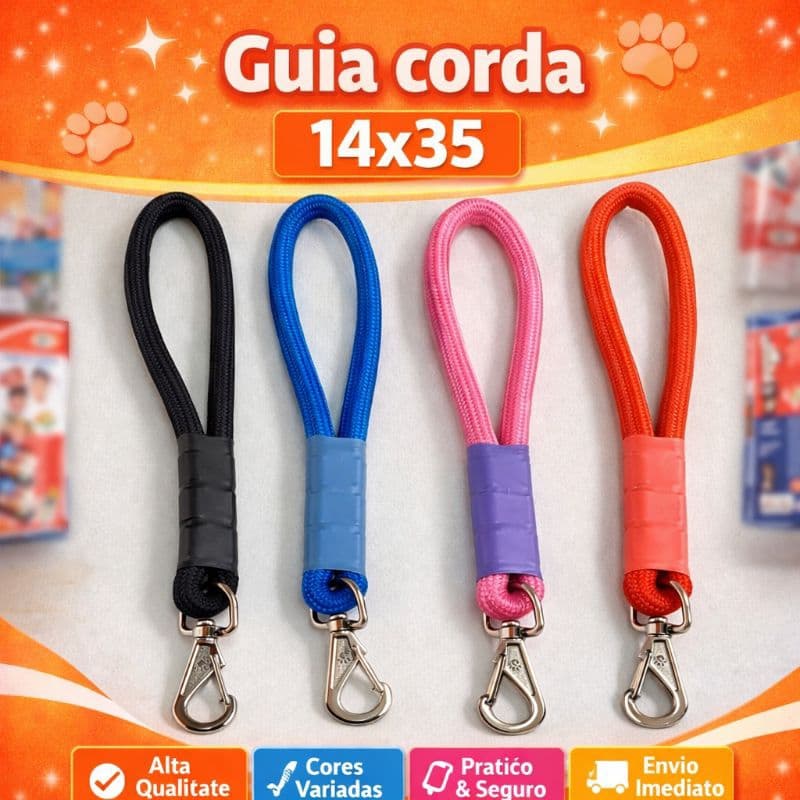 Guia  Corda 14mm x 35 cm guia curta para cachorro guia resistente para cães
