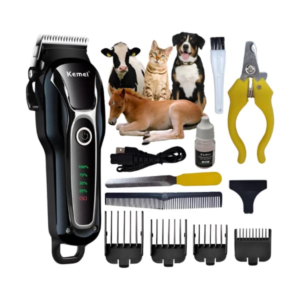 Tosa elétrica para animais com uso com fio e sem fio, indicador de carregamento, ideal para manutenção Wassay