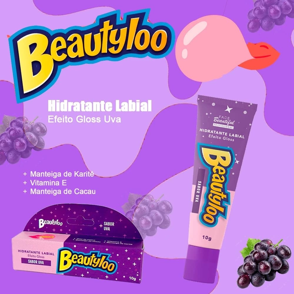 HIDRATANTE LABIAL UVA EFEITO GLOSS BEAUTYLOO