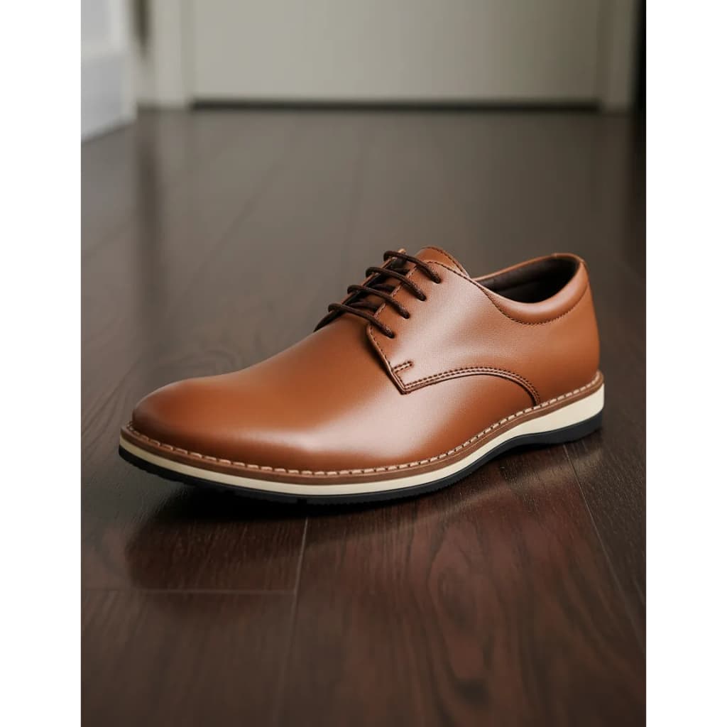 Sapato Masculino Oxford Couro Legitimo Esport Fino Terno Elegante Casual Social Igreja Castanho