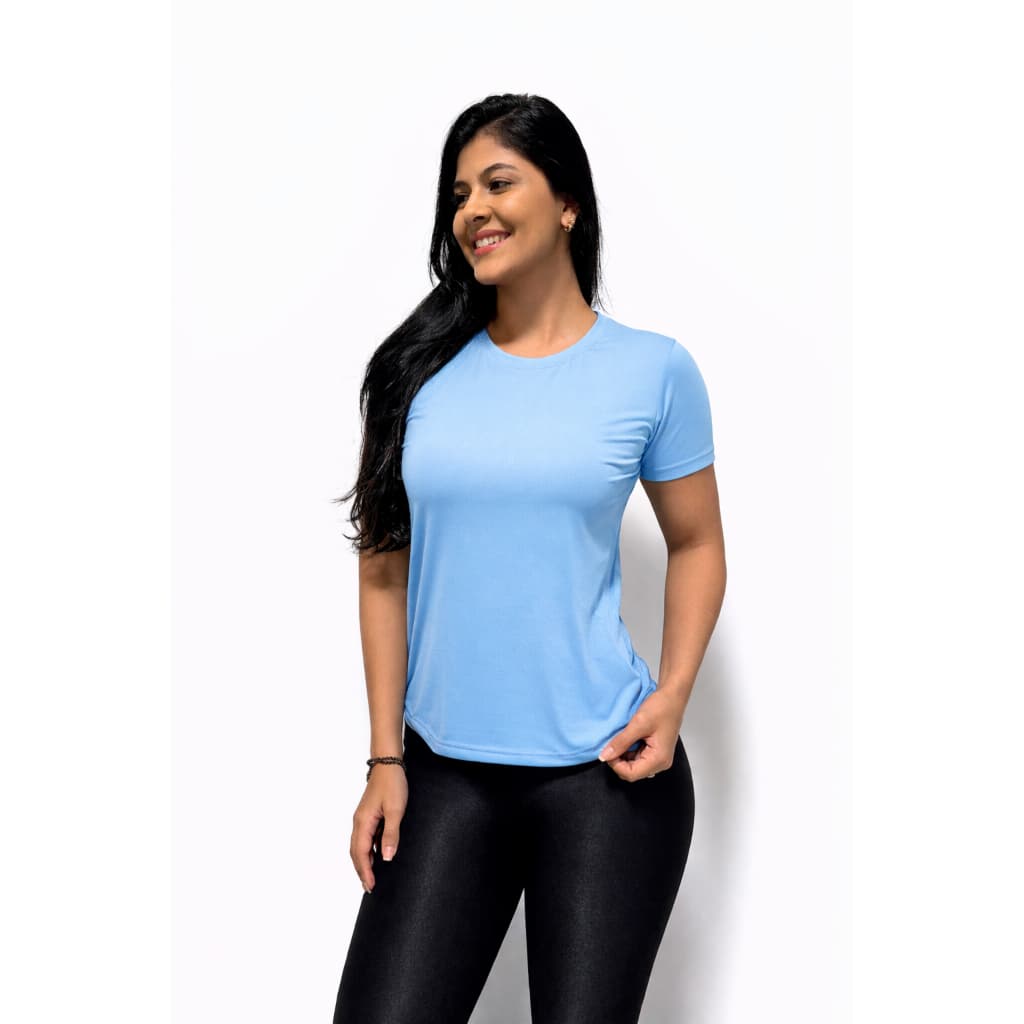 Camiseta Feminina Fitness Proteção UV Dry Fit Manga Curta| Ideal para Academia e Corrida