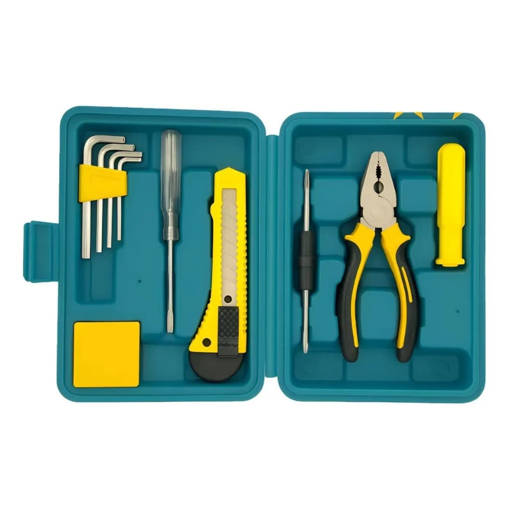 Kit Maleta Ferramentas 11 Peças Compacto Elite Resistente Amarelo