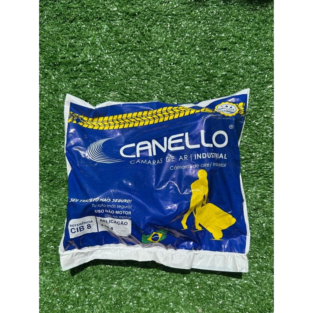 CÂMARA DE AR INDUSTRIAL SUPER RESISTENTE DE CARRETINHA REBOQUE PNEU 4.80-8 400-8 | CIB 8 | CANELLO