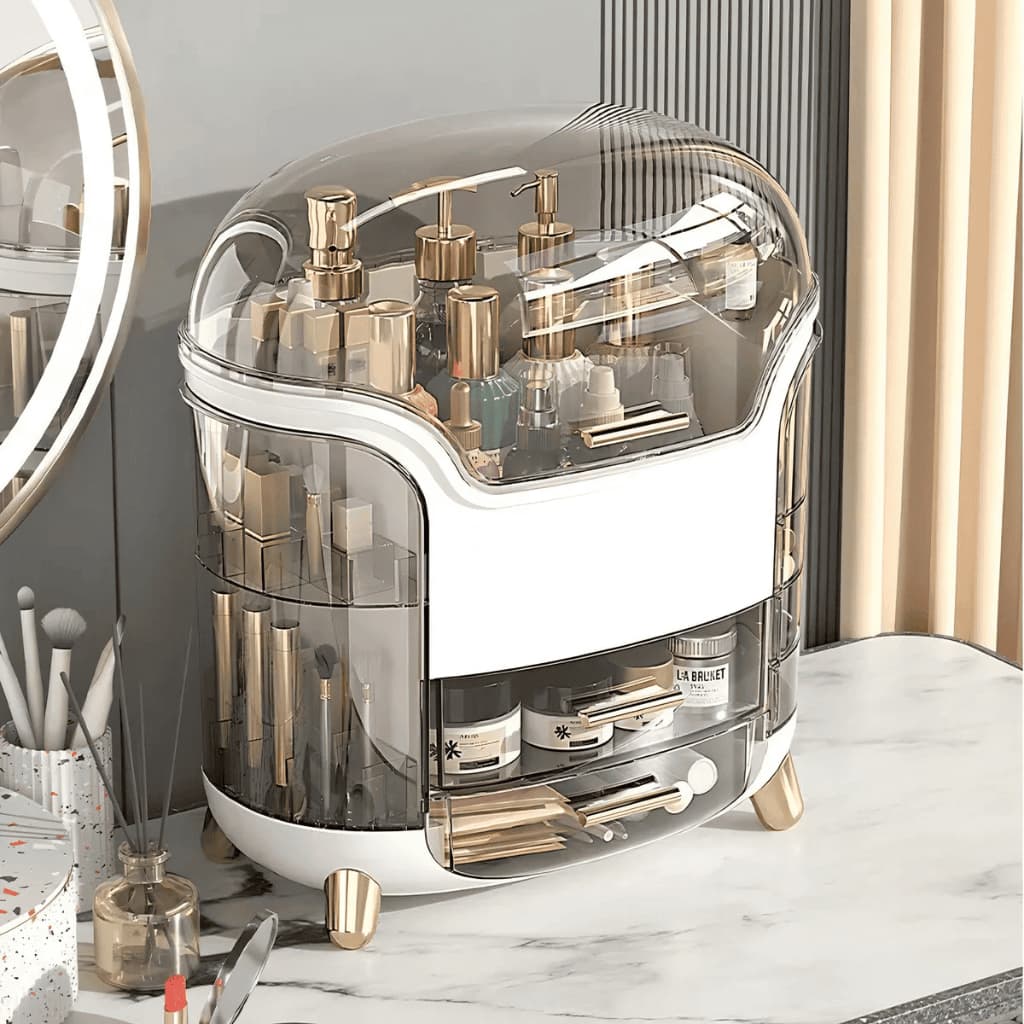 Organizador de Maquiagem Cosméticos Joias Com Gavetas Divisorias Portátil Multifuncional Luxo, Design Premium