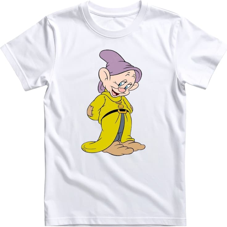 Camiseta T-shirt Branca, Sete Anões, Branca de Neve (envio rápido)