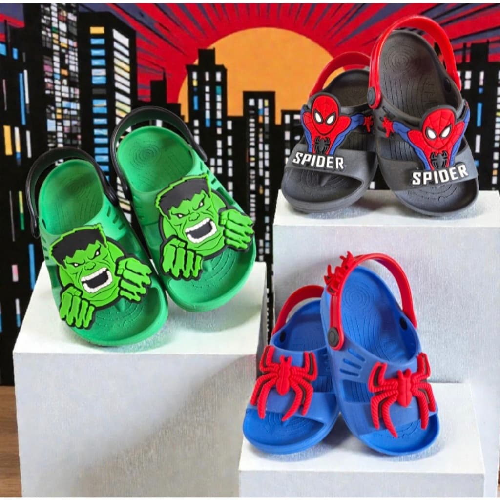 SANDALIA MENINO PAPETE INFANTIL PERSONAGENS DIVERTIDO ARANHA LEVE MACIO VARIOS MODELOS