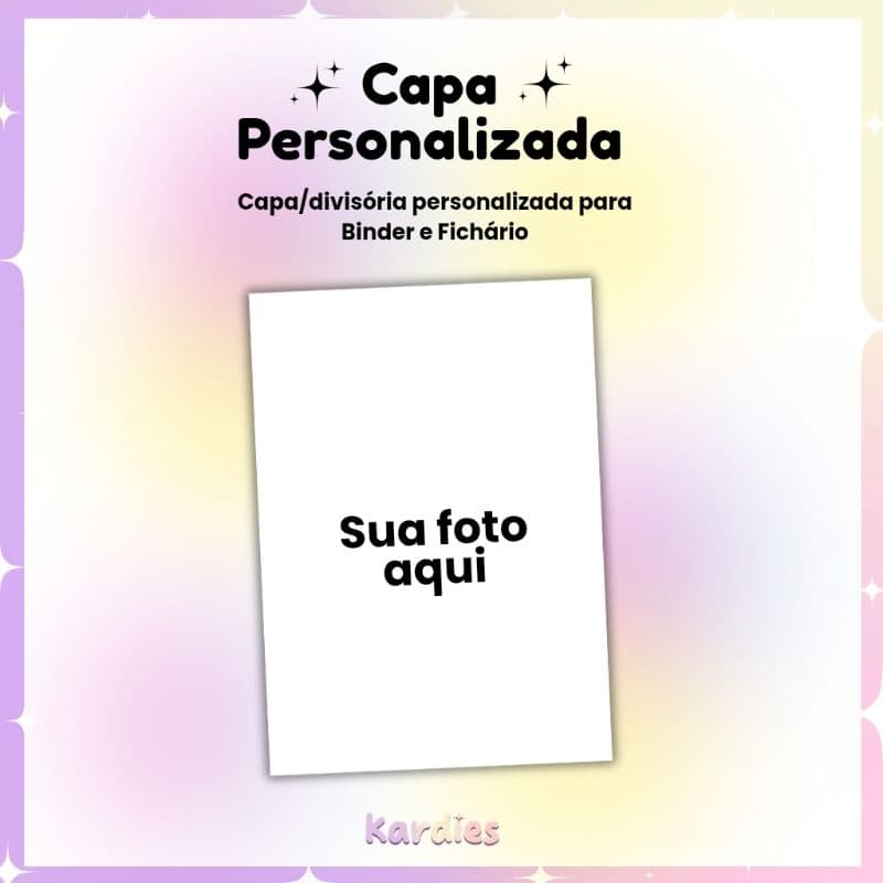 Capa personalizada para binder A5 e A4 divisória para fichário Kpop - LEIA A DESCRIÇÃO