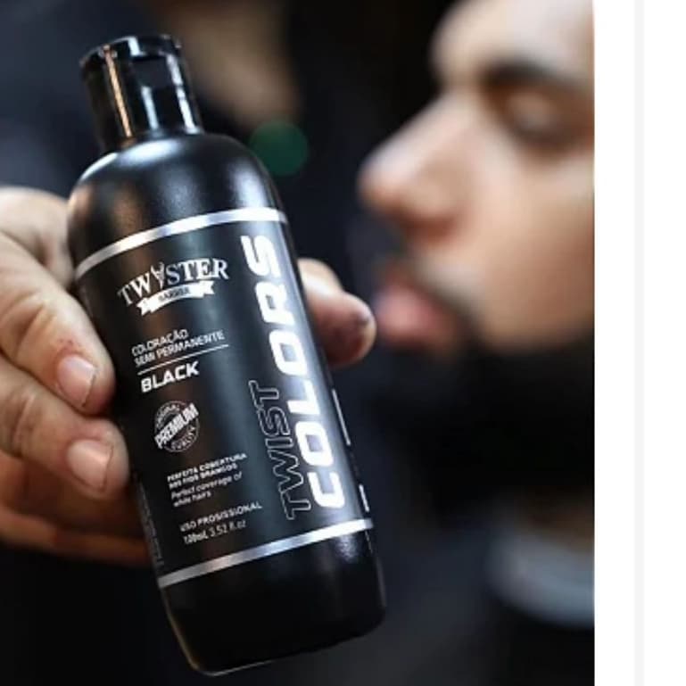Twist Colors Semipermanente 100ml tinta semipermanente de alta fixação para correção de falhas na barba 48h