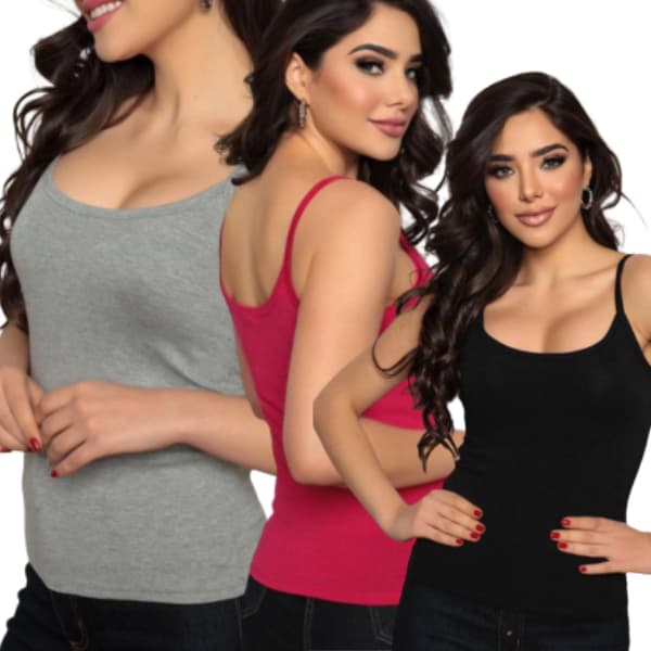 Regata De Alcinha Feminina Blusinha Básica Lisa Blusa De Alcinha Blusinha Alcinha Regata Basica