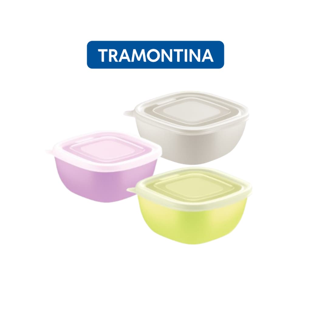 Pote MixColor com Tampa Transparente Tramontina 600 ml