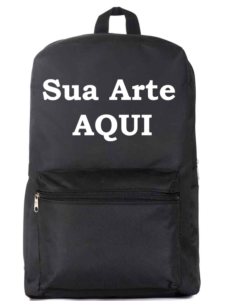 Mochila Personalizada Com Sua Arte Logo Foto Nome Reforçada Escolar Faculdade Empresa Resistente