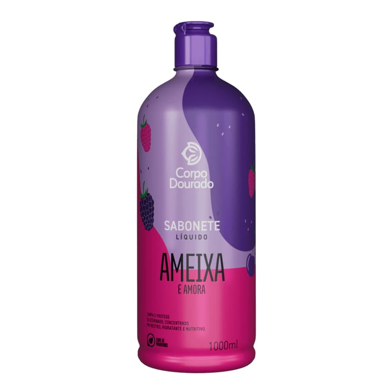 SABONETE LIQUIDO  AMEIXA E AMORA CORPO DOURADO 1L