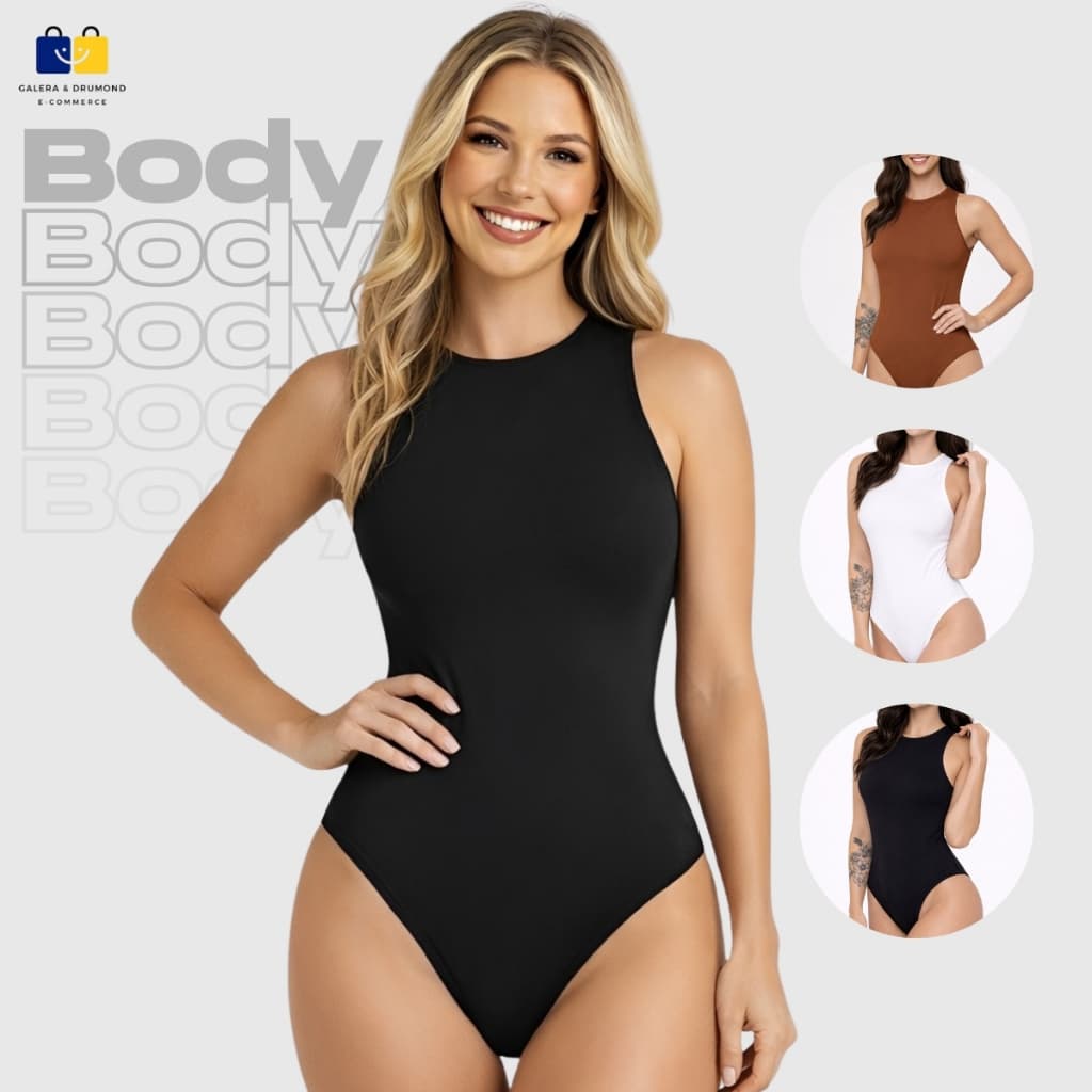 Body Regata Suplex Costas Fechadas Zero Transparência Premium