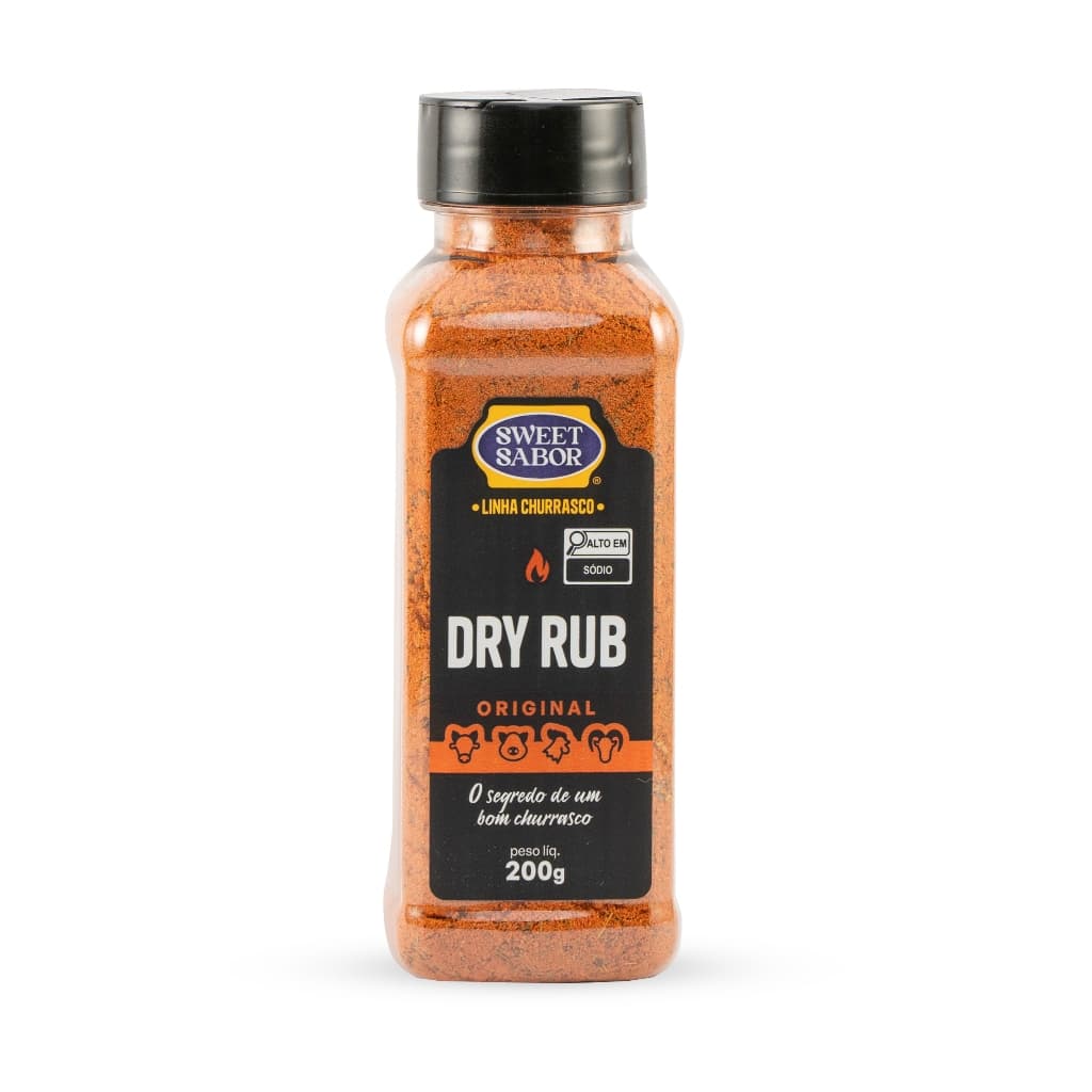 Dry Rub Original 200g - Tempero Churrasco Sweet Sabor Grelhados Carnes