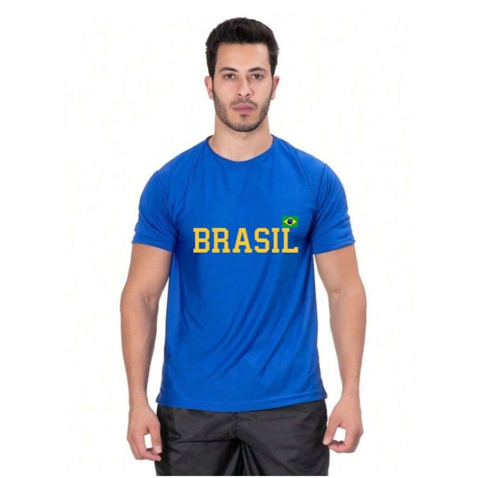 CAMISA CAMISETA DRAY FIT PARA TREINO E DIA A DIA COPA DO MUNDO BRASIL