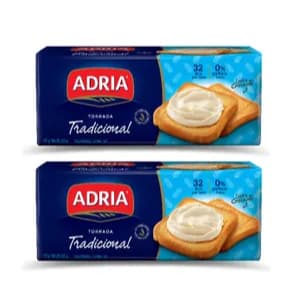 KIT 2 Pacotes Torradas Adria Tradicional Cada Pct 142g